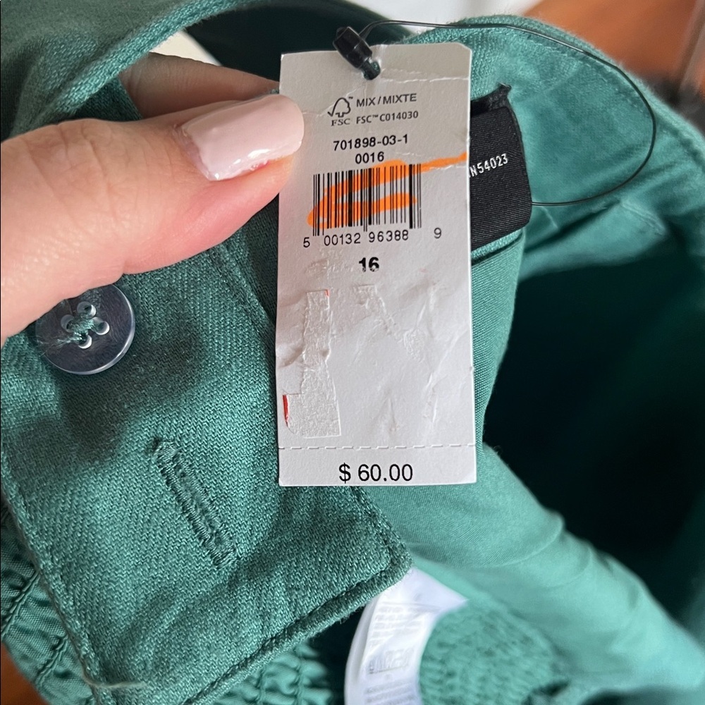 NWT Banana Republic Factory Cottagecore Linen-Blend Square Neck Bustier Size 16 - Picture 12 of 13